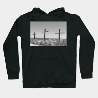 Three Wooden Crosses Hoodie